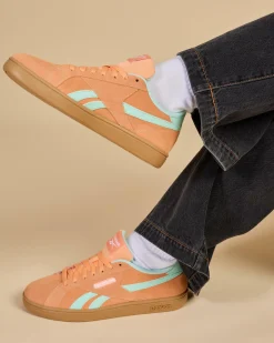 Sneakers|Sneakers*Reebok Womens Court Retro Shoes Sunkissed Orange/glitch Aqua/gum