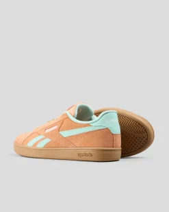 Sneakers|Sneakers*Reebok Womens Court Retro Shoes Sunkissed Orange/glitch Aqua/gum