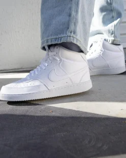 Sneakers*Nike Womens Court Vision Mid Next Nature Shoes White/white-white