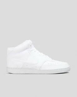 Sneakers*Nike Womens Court Vision Mid Next Nature Shoes White/white-white