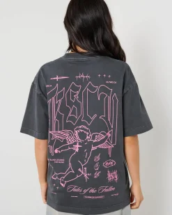 Tops*Kiss Chacey Women's Covert T-Shirt Pigment Asphalt
