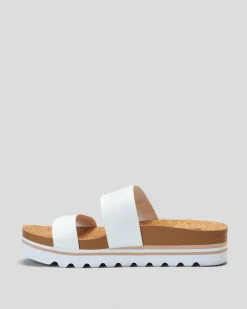 Sandals*Reef Womens Cushion Vista Hi Slide Sandals Cloud