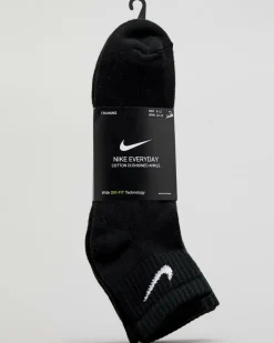Socks*Nike Women's Everyday Cushion Ankle Sock Pack Black