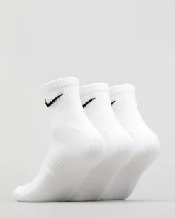 Socks*Nike Women's Everyday Cushion Ankle Sock Pack White