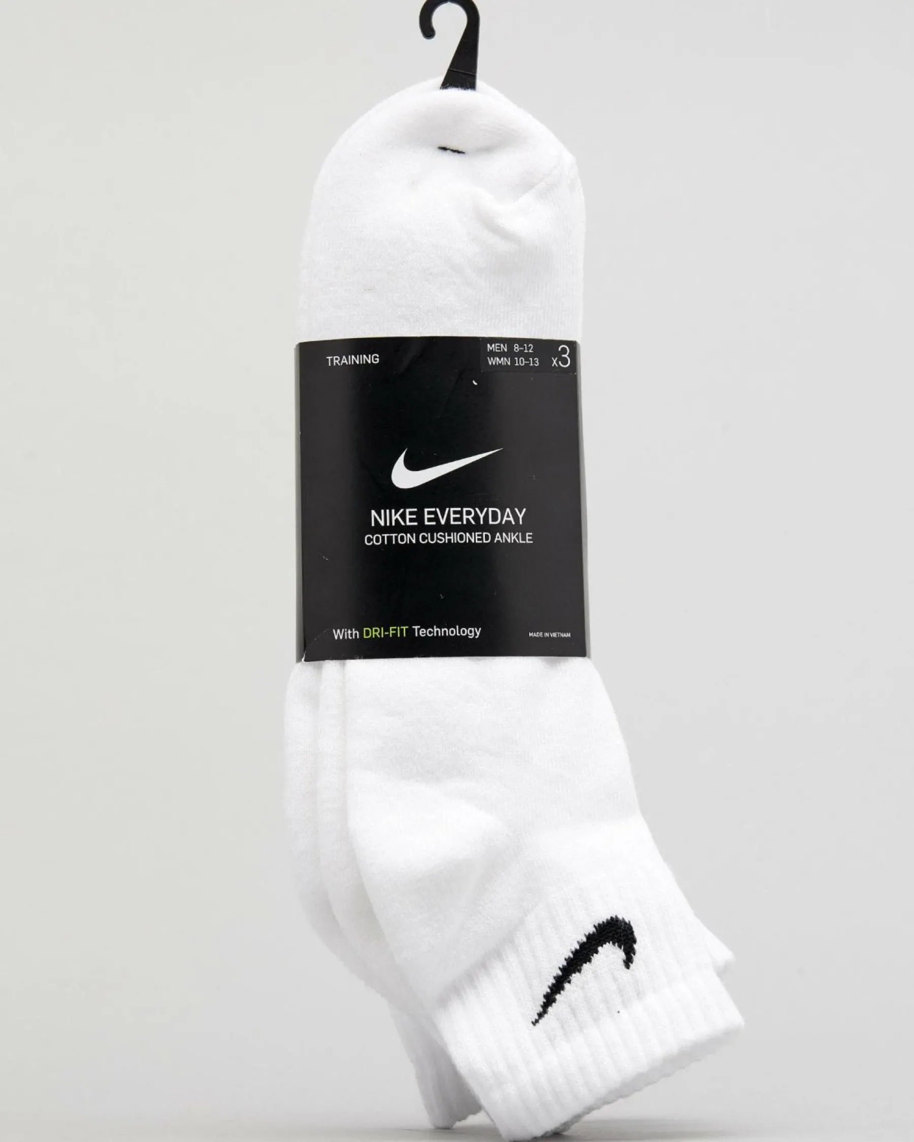Socks*Nike Women's Everyday Cushion Ankle Sock Pack White