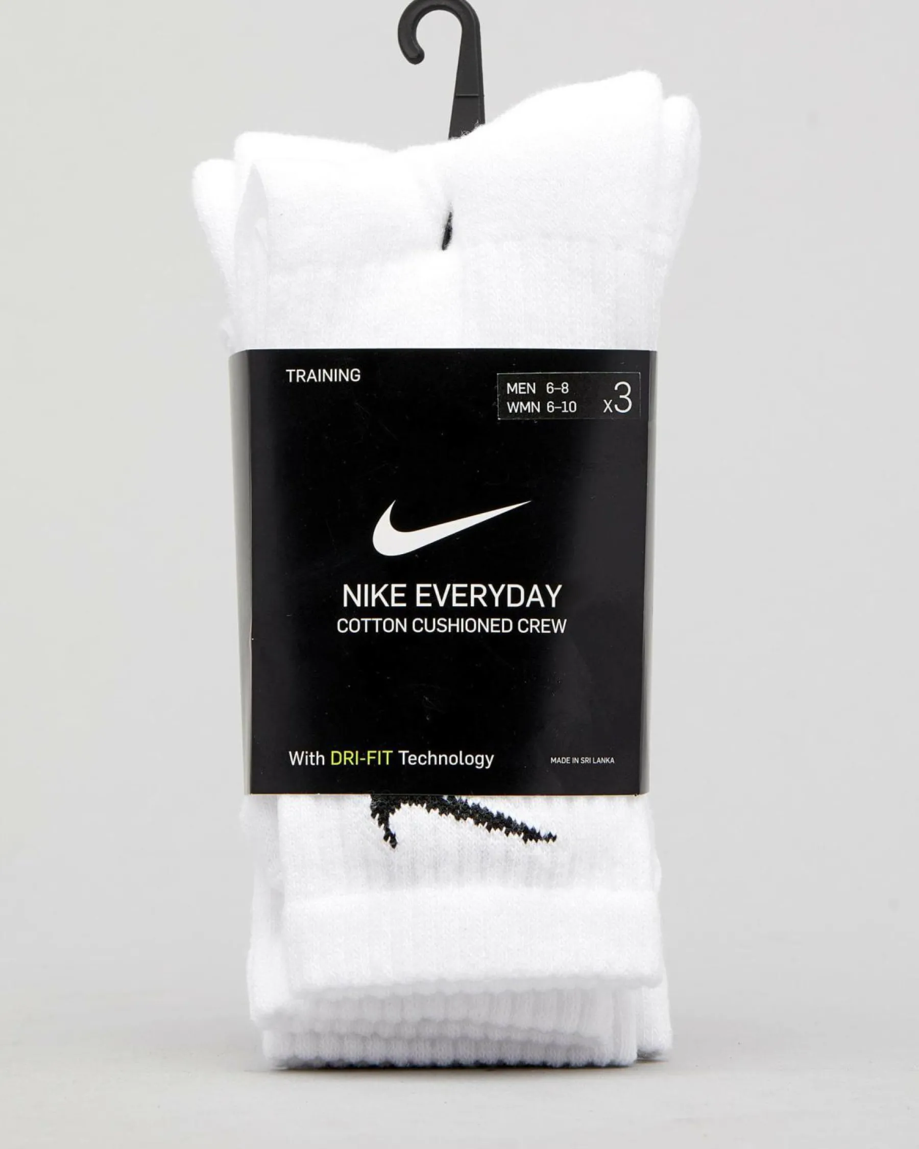 Socks*Nike Women's Everyday Cushion Crew Sock Pack White