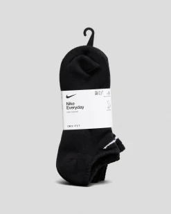 Socks*Nike Women's Everyday Cushioned No Show Sock Pack Black