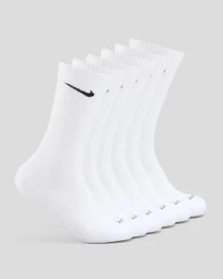 Socks*Nike Women's Everyday Plus Cushioned Training Crew Sock Pack White/black