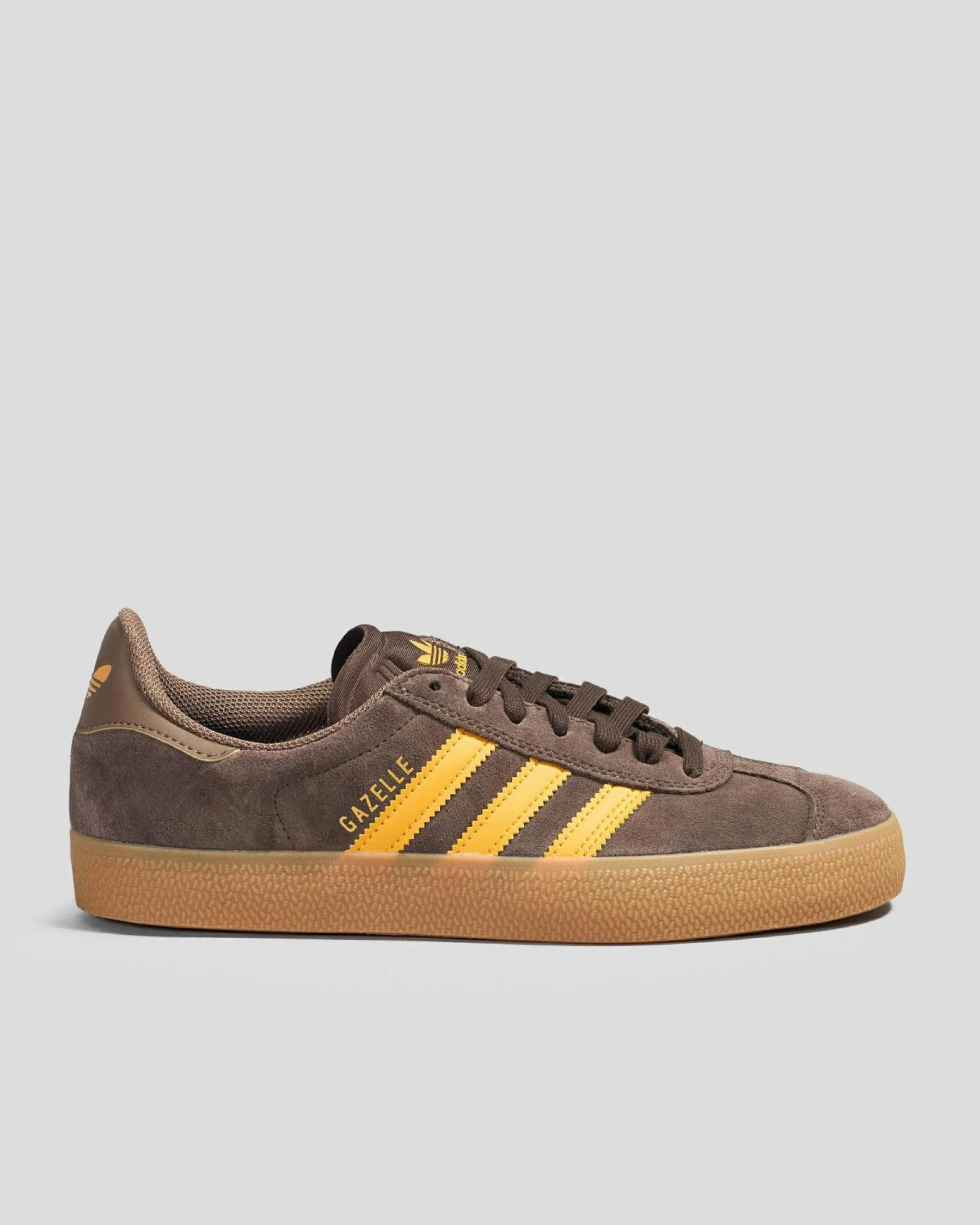 Sneakers*adidas Womens Gazelle ADV Shoes Dark Brown/preloved Yellow/earth Strata