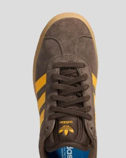 Sneakers*adidas Womens Gazelle ADV Shoes Dark Brown/preloved Yellow/earth Strata