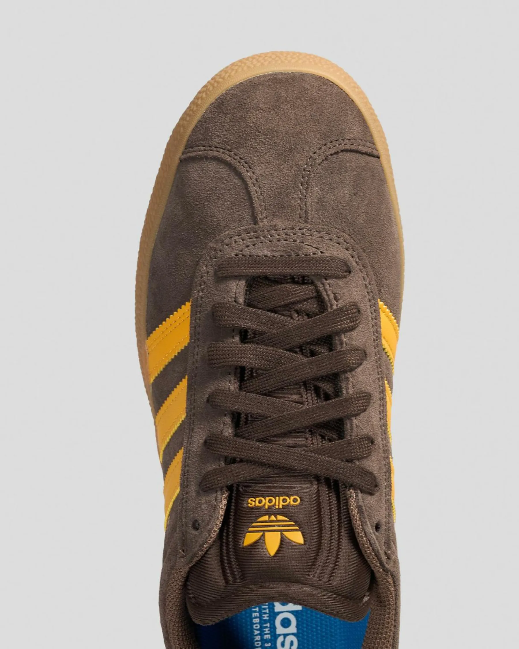 Sneakers*adidas Womens Gazelle ADV Shoes Dark Brown/preloved Yellow/earth Strata