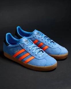 Sneakers*adidas Womens Gazelle Shoes Focus Blue/solar Orange/core Black