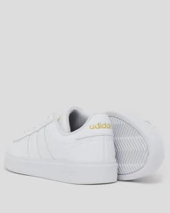 Sneakers*adidas Womens Grand Court 2.0 Shoes Ftwr White/ftwr White/gold Met