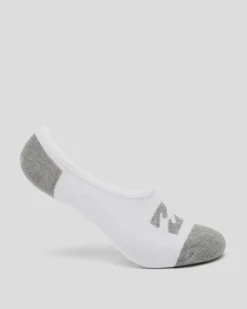 Socks*Billabong Women's Invisible Socks White/grey Marle