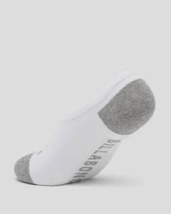 Socks*Billabong Women's Invisible Socks White/grey Marle