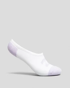 Socks*Billabong Women's Invisible Socks Lilac/white