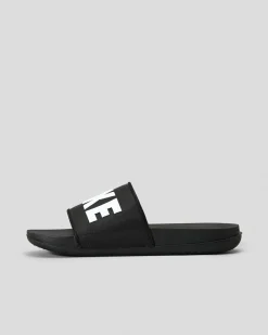 Slides*Nike Womens Offcourt Slide Sandals Black/white-black