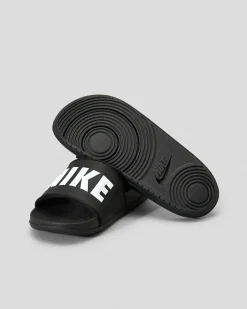 Slides*Nike Womens Offcourt Slide Sandals Black/white-black