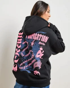 Jumpers & Hoodies*Kiss Chacey Women's Occult Oversized Hoodie Jet Black