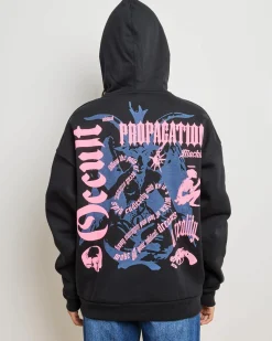 Jumpers & Hoodies*Kiss Chacey Women's Occult Oversized Hoodie Jet Black