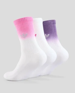 Socks*adidas Women's Ombre Crew Sock Pack White/semi Lucid/fuchsia/aurora Plum