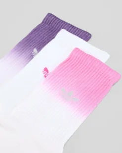 Socks*adidas Women's Ombre Crew Sock Pack White/semi Lucid/fuchsia/aurora Plum