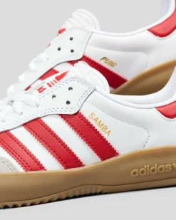 Sneakers*adidas Womens Puig Samba Shoes Ftwr White/better Scarlet/gum4