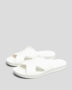 Slides*Reef Womens Water X Slide Sandals White