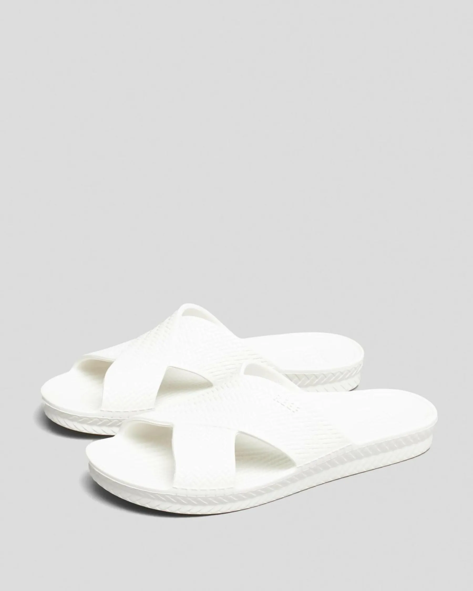Slides*Reef Womens Water X Slide Sandals White