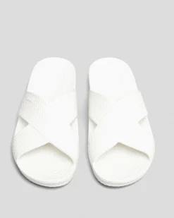 Slides*Reef Womens Water X Slide Sandals White