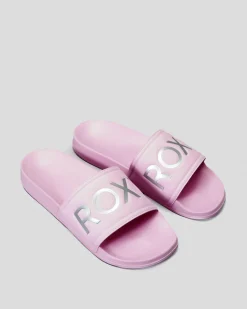 Slides*Roxy Womens Slippy Slide Sandals Pink