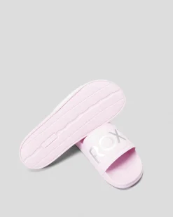 Slides*Roxy Womens Slippy Slide Sandals Pink