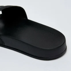 Slides*Roxy Womens Slippy Slide Sandals Black Fg