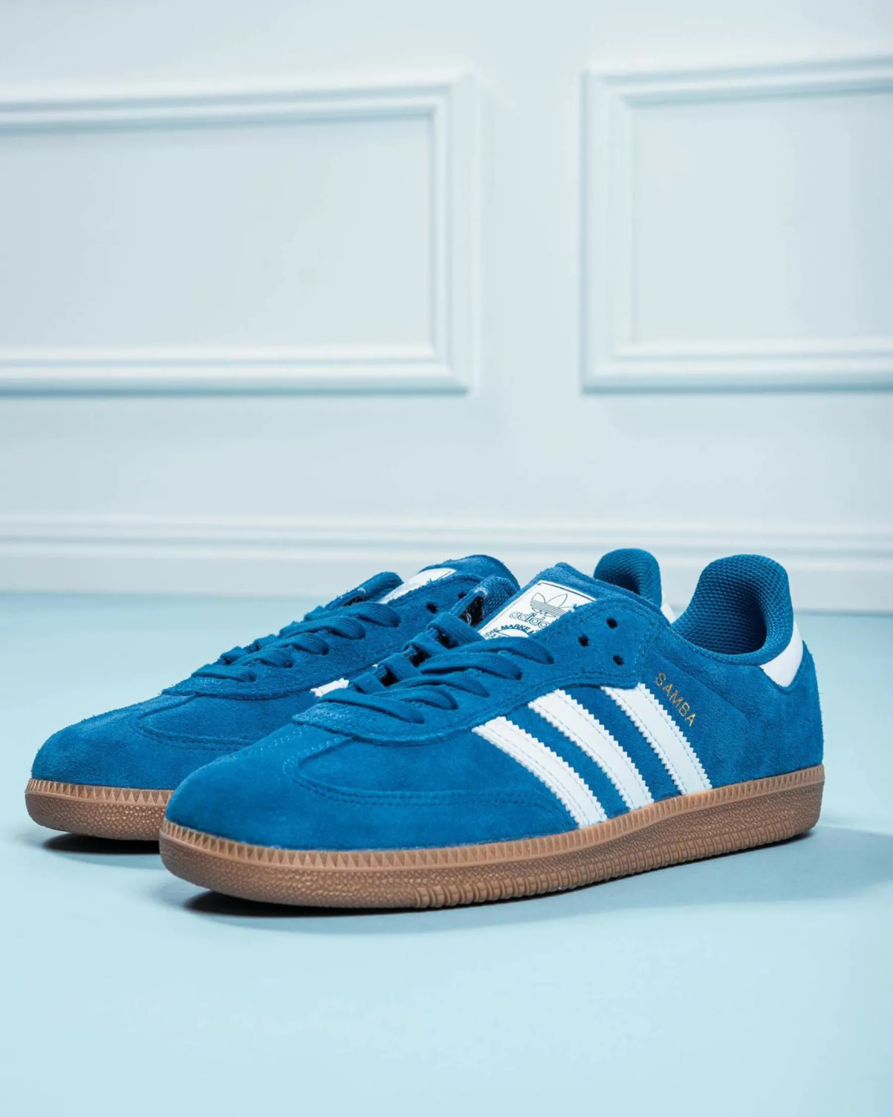 Sneakers*adidas Womens Samba ADV Shoes Blue/white/gum