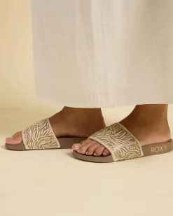 Slides*Roxy Women's Slippy IV Slide Sandals Animal