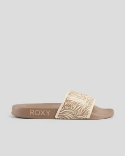 Slides*Roxy Women's Slippy IV Slide Sandals Animal