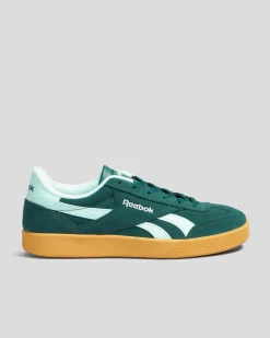 Sneakers*Reebok Womens Smash Edge Shoes Collegiate Green/glitch Aqua/gum