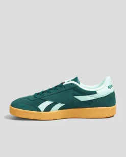 Sneakers*Reebok Womens Smash Edge Shoes Collegiate Green/glitch Aqua/gum