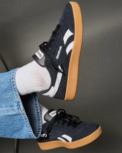 Sneakers*Reebok Womens Smash Edge Shoes Black/white/gum