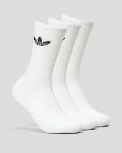 Socks*adidas Women's Trefoil Crew Sock Pack White