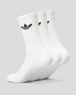 Socks*adidas Women's Trefoil Crew Sock Pack White