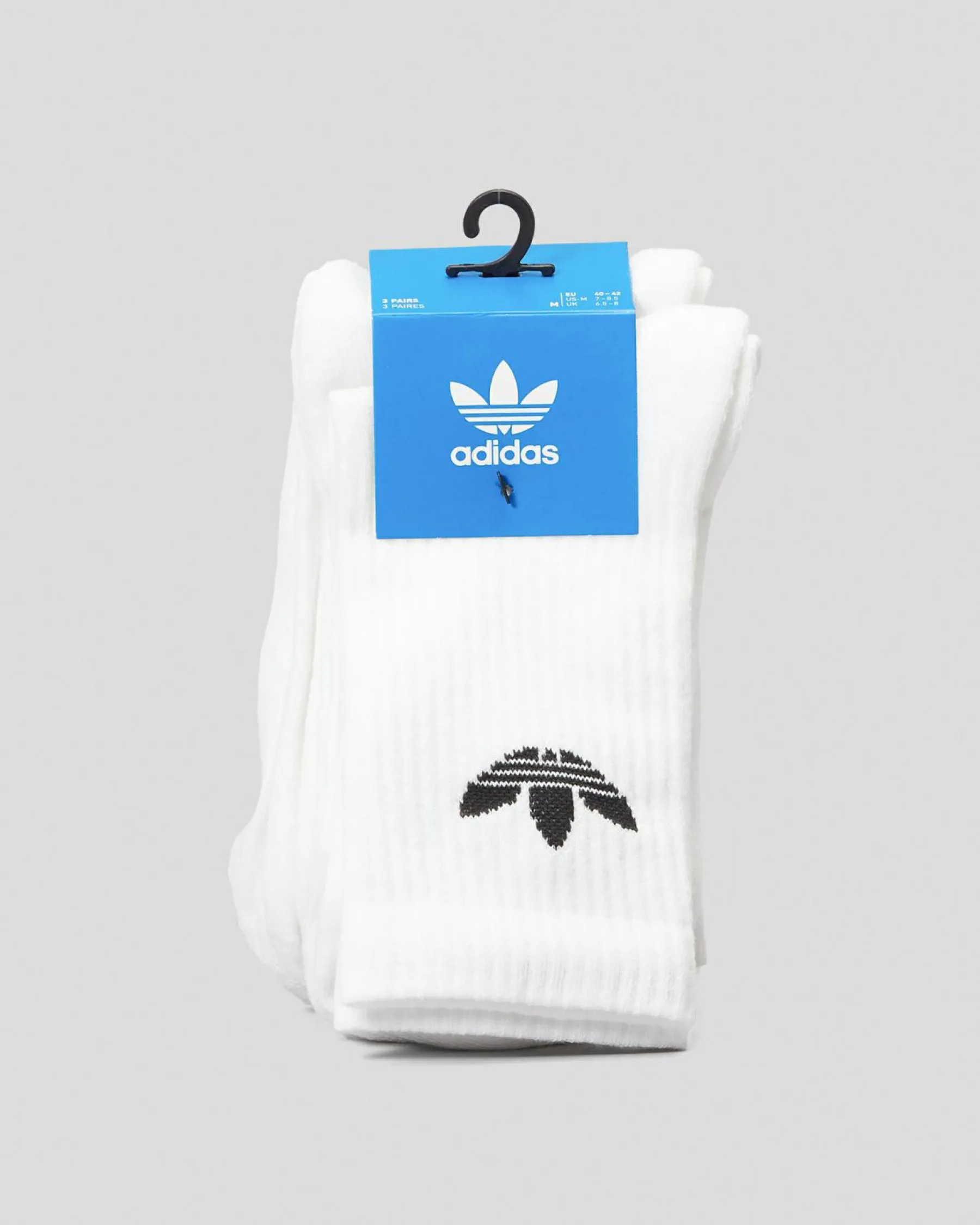 Socks*adidas Women's Trefoil Crew Sock Pack White