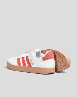 Sneakers*adidas Womens VL Court 3.0 Shoes Ftwr White/preloved Scarlet/gold Met.