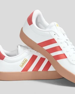 Sneakers*adidas Womens VL Court 3.0 Shoes Ftwr White/preloved Scarlet/gold Met.