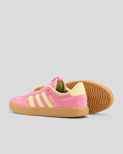 Sneakers*adidas Womens Vl Court 3.0 Shoes Pink Fusion/powder Yellow/gold Met