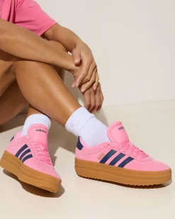 Sneakers*adidas Womens VL Court Bold Shoes Bliss Pink/dark Blue/gold Met