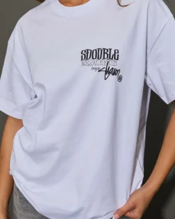 Tops*S-Double Women's World Wide Roots T-Shirt White