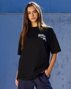 Tops*S-Double Women's World Wide Roots T-Shirt Black