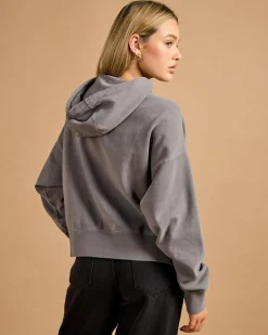 Jumpers & Hoodies*Fox Wordmark Fleece Pullover Hoodie Pewter
