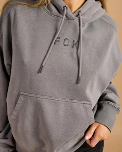 Jumpers & Hoodies*Fox Wordmark Fleece Pullover Hoodie Pewter